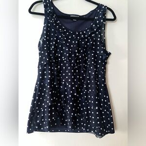 Blue polka dot blouse